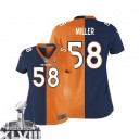 Women Nike Denver Broncos &58 Von Miller Elite Team/Alternate Two Tone Super Bowl XLVIII NFL Jersey