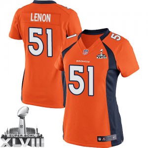 Femmes Nike Denver Broncos # 51 Paris Lenon Élite Orange équipe couleur Super Bowl XLVIII NFL Maillot Magasin