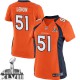 Women Nike Denver Broncos &51 Paris Lenon Elite Orange Team Color Super Bowl XLVIII NFL Jersey