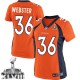 Women Nike Denver Broncos &36 Kayvon Webster Elite Orange Team Color Super Bowl XLVIII NFL Jersey