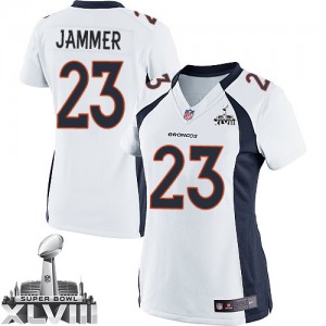 Femmes Nike Denver Broncos # 23 Quentin Jammer Élite blanc Super Bowl XLVIII NFL Maillot Magasin