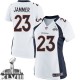 Women Nike Denver Broncos &23 Quentin Jammer Elite White Super Bowl XLVIII NFL Jersey