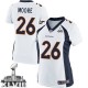Women Nike Denver Broncos &26 Rahim Moore Elite White Super Bowl XLVIII NFL Jersey
