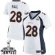 Women Nike Denver Broncos &28 Montee Ball Elite White Super Bowl XLVIII NFL Jersey