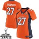 Women Nike Denver Broncos &27 Duke Ihenacho Elite Orange Team Color Super Bowl XLVIII NFL Jersey
