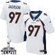 Men Nike Denver Broncos &97 Malik Jackson Elite White Super Bowl XLVIII NFL Jersey