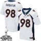 Men Nike Denver Broncos &98 Terrance Knighton Elite White Super Bowl XLVIII NFL Jersey