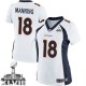 Women Nike Denver Broncos &18 Peyton Manning Elite White Super Bowl XLVIII NFL Jersey