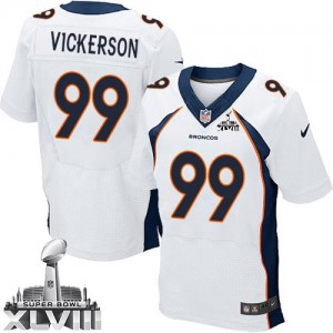 Hommes Nike Denver Broncos # 99 Kevin Vickerson Élite blanc Super Bowl XLVIII NFL Maillot Magasin