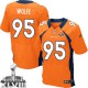 Men Nike Denver Broncos &95 Derek Wolfe Elite Orange Team Color Super Bowl XLVIII NFL Jersey