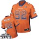 Men Nike Denver Broncos &92 Sylvester Williams Elite Orange Drift Fashion Super Bowl XLVIII NFL Jersey