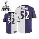 Men Nike Baltimore Ravens &52 Ray Lewis Elite Team/Road Two Tone Super Bowl XLVII NFL Jersey