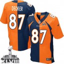 Men Nike Denver Broncos &87 Eric Decker Elite Team/Alternate Two Tone Super Bowl XLVIII NFL Jersey