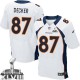 Men Nike Denver Broncos &87 Eric Decker Elite White Super Bowl XLVIII NFL Jersey