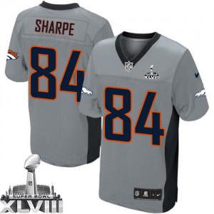 Hommes Nike Denver Broncos # 84 Shannon Sharpe Élite gris ombre Superbowl XLVIII NFL Maillot Magasin Hommes Nike Denver Broncos # 84 Shannon Sharpe Élite gris ombre Superbowl XLVIII NFL Maillot Magasin