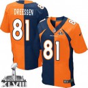 Men Nike Denver Broncos &81 Joel Dreessen Elite Team/Alternate Two Tone Super Bowl XLVIII NFL Jersey