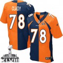 Men Nike Denver Broncos &78 Ryan Clady Elite Team/Alternate Two Tone Super Bowl XLVIII NFL Jersey