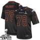 Men Nike Denver Broncos &78 Ryan Clady Elite Lights Out Black Super Bowl XLVIII NFL Jersey