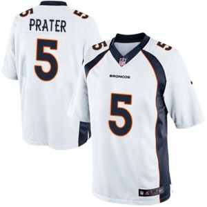 Jeunesse Nike Denver Broncos # 5 Matt Prater Élite blanc NFL Maillot Magasin