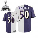 Men Nike Baltimore Ravens &50 Albert McClellan Elite Team/Road Two Tone Super Bowl XLVII NFL Jersey