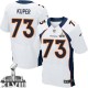 Men Nike Denver Broncos &73 Chris Kuper Elite White Super Bowl XLVIII NFL Jersey