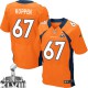 Men Nike Denver Broncos &67 Dan Koppen Elite Orange Team Color Super Bowl XLVIII NFL Jersey
