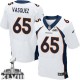 Men Nike Denver Broncos &65 Louis Vasquez Elite White Super Bowl XLVIII NFL Jersey