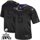 Men Nike Baltimore Ravens &5 Joe Flacco Elite New Lights Out Black Super Bowl XLVII NFL Jersey