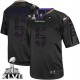 Men Nike Baltimore Ravens &5 Joe Flacco Elite New Lights Out Black Super Bowl XLVII NFL Jersey