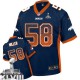 Men Nike Denver Broncos &58 Von Miller Elite Navy Blue Drift Fashion Super Bowl XLVIII NFL Jersey