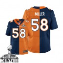 Men Nike Denver Broncos &58 Von Miller Elite Alternate/Team Two Tone Super Bowl XLVIII NFL Jersey