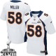 Men Nike Denver Broncos &58 Von Miller Elite White Super Bowl XLVIII NFL Jersey
