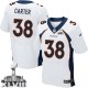 Men Nike Denver Broncos &38 Quinton Carter Elite White Super Bowl XLVIII NFL Jersey