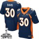 Men Nike Denver Broncos &30 Terrell Davis Elite Navy Blue Alternate Super Bowl XLVIII NFL Jersey