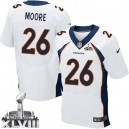 Men Nike Denver Broncos &26 Rahim Moore Elite White Super Bowl XLVIII NFL Jersey