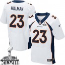 Men Nike Denver Broncos &23 Ronnie Hillman Elite White Super Bowl XLVIII NFL Jersey