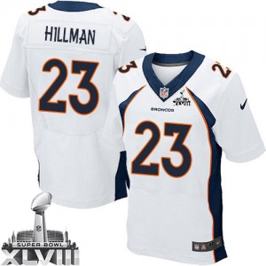 Hommes Nike Denver Broncos # 23 Ronnie Hillman Élite blanc Super Bowl XLVIII NFL Maillot Magasin