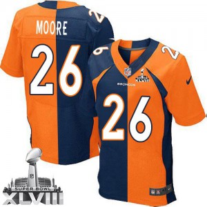 Hommes Nike Denver Broncos # 26 Rahim Moore élite Team/remplaçant deux ton Super Bowl XLVIII NFL Maillot Magasin