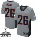 Men Nike Denver Broncos &26 Rahim Moore Elite Grey Shadow Super Bowl XLVIII NFL Jersey