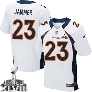 Hommes Nike Denver Broncos # 23 Quentin Jammer Élite blanc Super Bowl XLVIII NFL Maillot Magasin