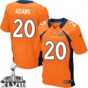 Men Nike Denver Broncos &20 Mike Adams Elite Orange Team Color Super Bowl XLVIII NFL Jersey