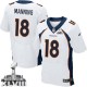 Men Nike Denver Broncos &18 Peyton Manning New Elite White Super Bowl XLVIII NFL Jersey