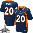 Men Nike Denver Broncos &20 Mike Adams Elite Navy Blue Alternate Super Bowl XLVIII NFL Jersey