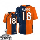Men Nike Denver Broncos &18 Peyton Manning Elite Team/Alternate Two Tone Super Bowl XLVIII NFL Jersey