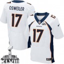 Men Nike Denver Broncos &17 Brock Osweiler Elite White Super Bowl XLVIII NFL Jersey