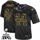 Men Nike Baltimore Ravens &44 Vonta Leach Elite Black Camo Fashion Super Bowl XLVII NFL Jersey