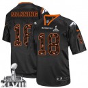 Men Nike Denver Broncos &18 Peyton Manning Elite New Lights Out Black Super Bowl XLVIII NFL Jersey