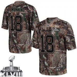 Hommes Nike Denver Broncos # 18 Peyton Manning élite Camo Realtree Super bol XLVIII NFL Maillot Magasin