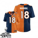 Men Nike Denver Broncos &18 Peyton Manning Elite Alternate/Team Two Tone Super Bowl XLVIII NFL Jersey