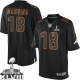 Men Nike Denver Broncos &18 Peyton Manning Elite Black Impact Super Bowl XLVIII NFL Jersey